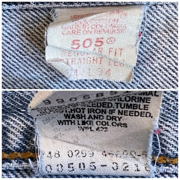 Levi’s 505 Vintage Retro Thrashed Y2K Straight Leg Denim Jeans 29 - Picture 16 of 16